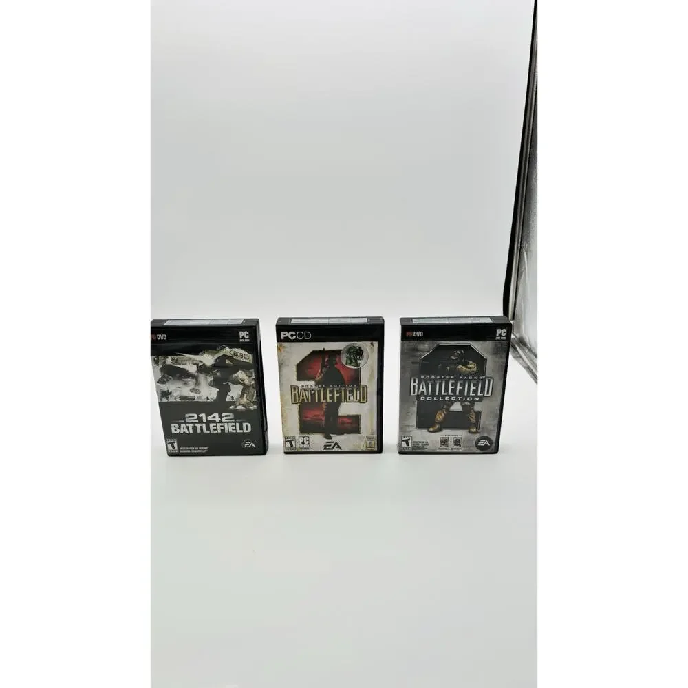 PC Battlefield Game Lot Of 3 Battlefield, Booster Pack & 2142 All In VG Cond